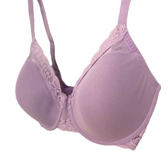 NWOT Natori Bra 741299 Feathers Full Figure Underwire Purple Haze – 32DD - Picture 2 of 4